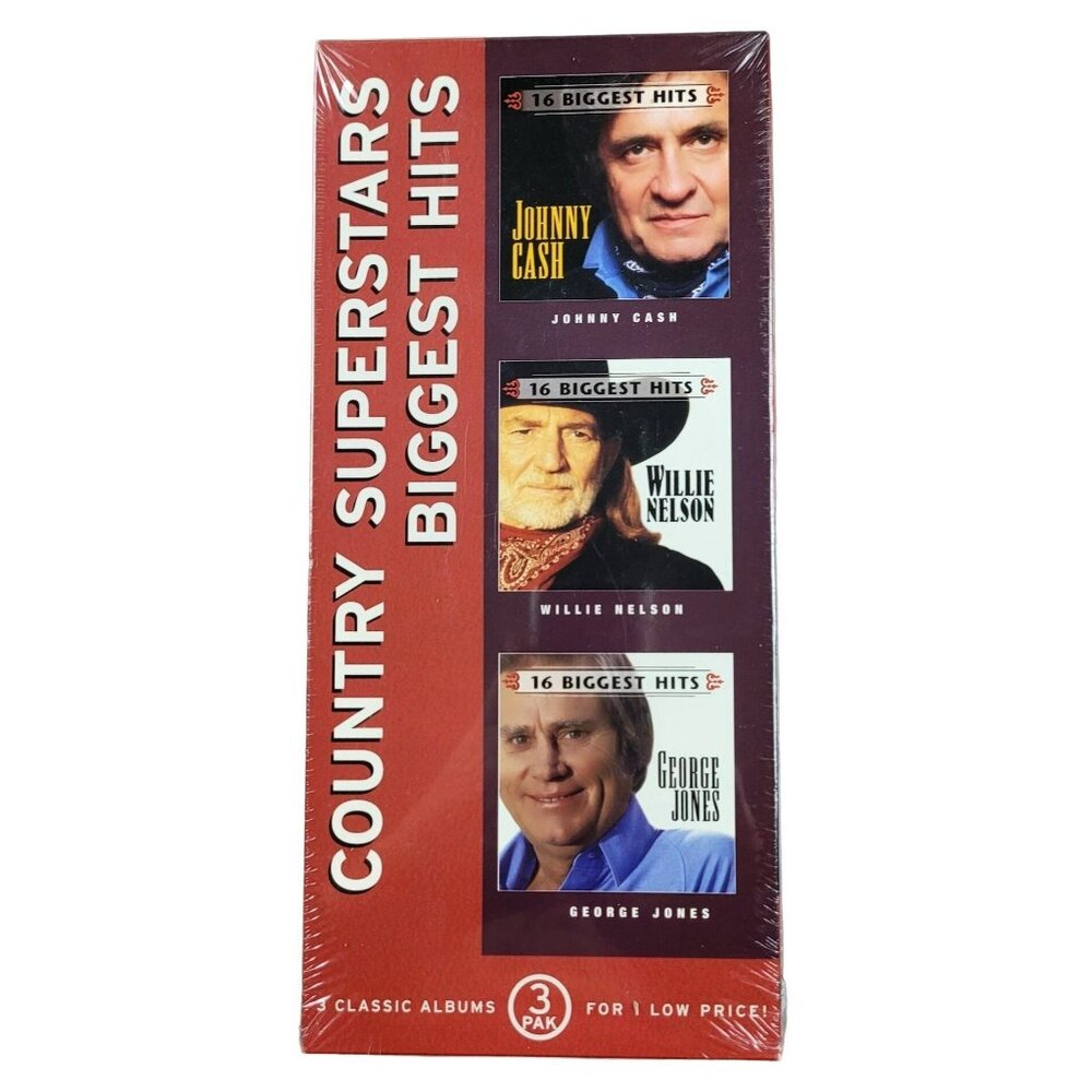 Country Superstars Biggest Hits Willie Nelson George Jones 19423cd-box